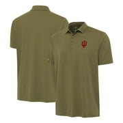 Men's Antigua Olive Indiana Hoosiers Reprocess Polo